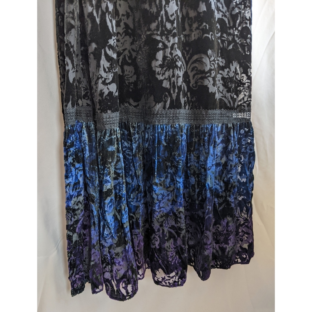 Elie Tahari Charlize Velvet Burnout Maxi Dress - Picture 3 of 12